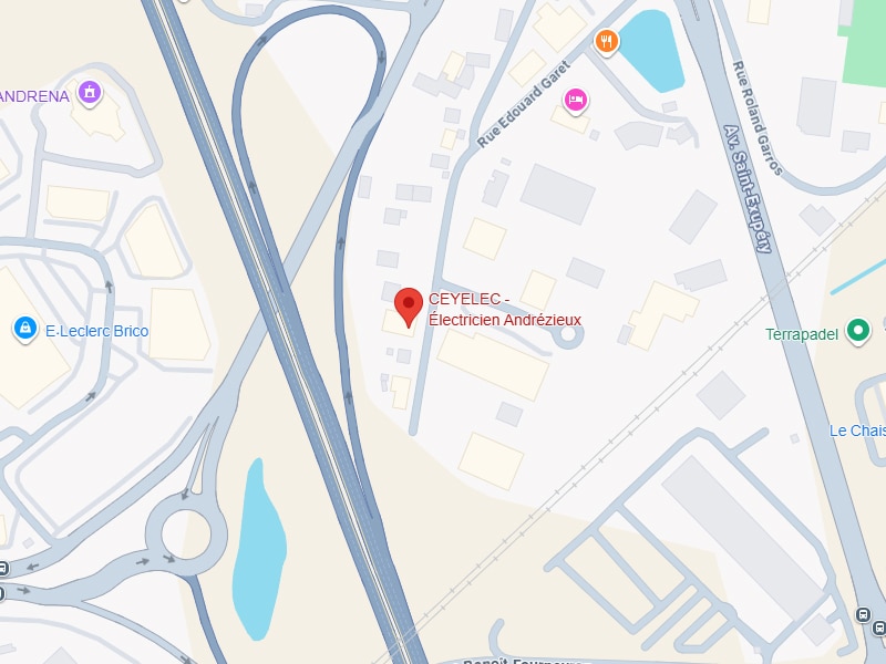 Localisation CEYELEC Électricien Andrézieux-Bouthéon sur Carte Plan Google Maps situant CEYELEC, électricien à Andrézieux-Bouthéon, près de l'avenue Saint-Exupéry et de l'autoroute.